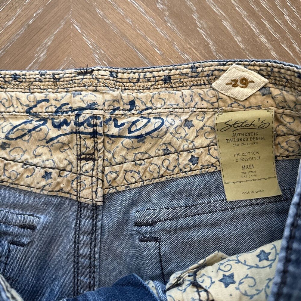 Stritchs 29 BLUE MAYA Denim Jeans Slim Straight Buffalo Nickle Low Rise EXCELLEN - Picture 4 of 11